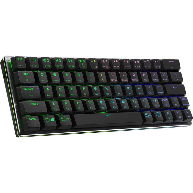 Cooler Master SK622 Wireless Gaming Keyboard - Compact 60% Layout, Low-Profile Mechanical Switches, Per-Key RGB Backlighting, Bluetooth & Wired Connectivity, Apple/PC/Smartphone Compatible - Black