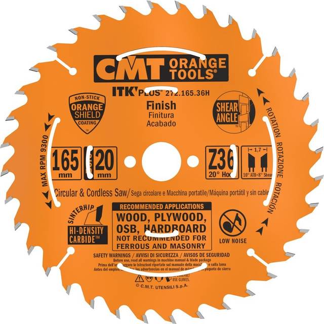 272.165.36H ITK Plus Finish Saw Blade HW 165X1.7X20(+15,87) Z=36 ATB+Shear
