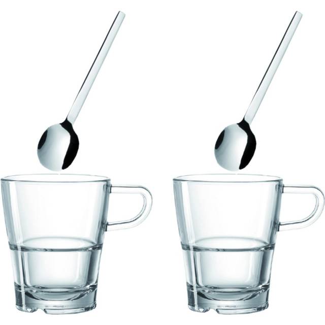Leonardo - Kaffeset - Kaffekopp och sked x 2 - Transparent - Koppar & muggar - Från Homeroom
