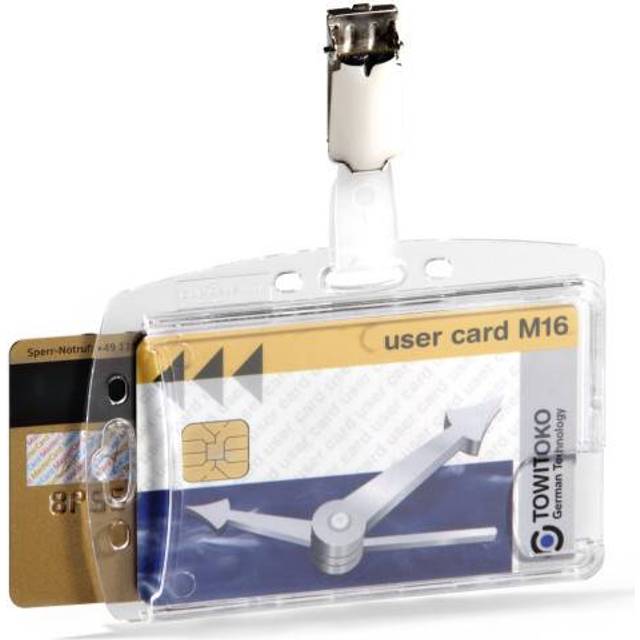 Durable ENCLOSED 2 ID Holder Clear