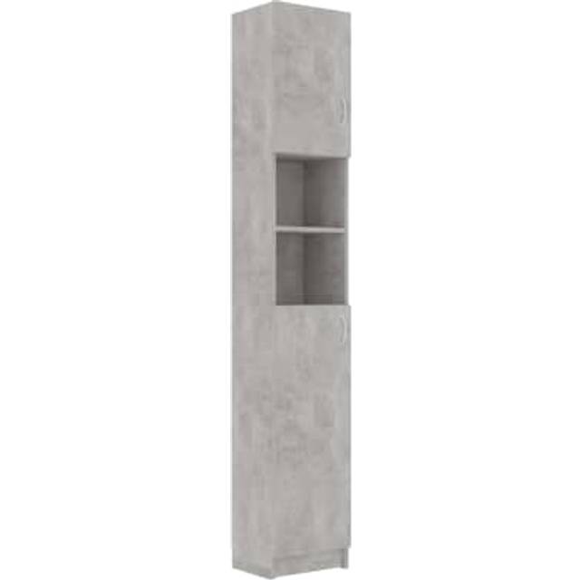 Badrumsskåp betonggrå 32x25,5x190 cm konstruerat trä