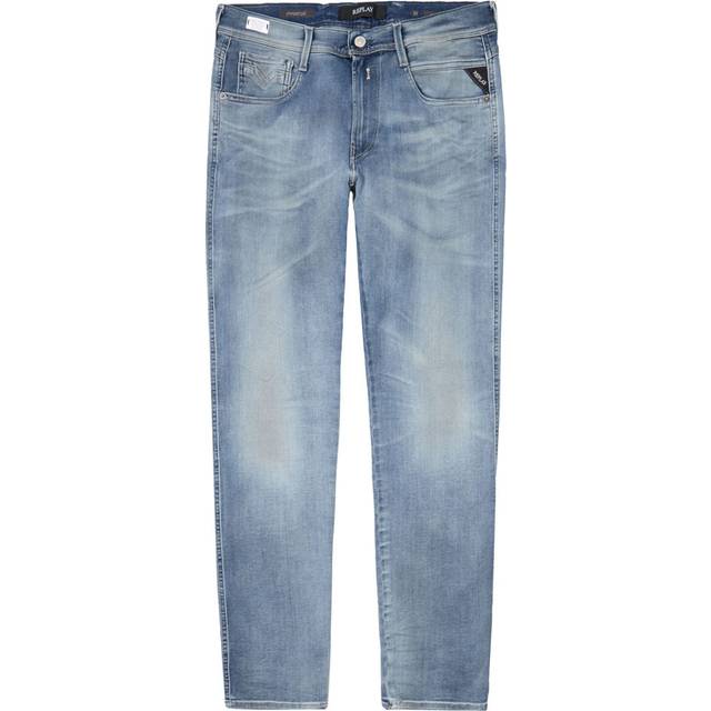 Replay, Jeans, Herr, W34, Denim, Blå Tvättad Denim Jeans