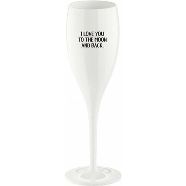 Koziol Cheers champagneglas 10 cl 6-pack Love you to the moon - Vit