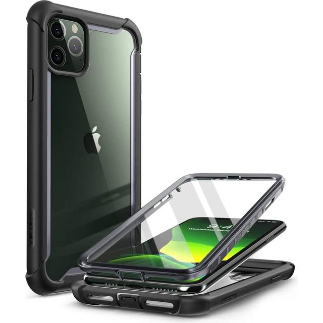 i-Blason Ares Case for iPhone 11 Pro Max 2019 Release, Dual Layer Rugged Clear Bumper Case with Built-in Screen Protector (Black)