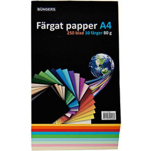 Büngers Färgat kopieringspapper, 250 ark, blandat