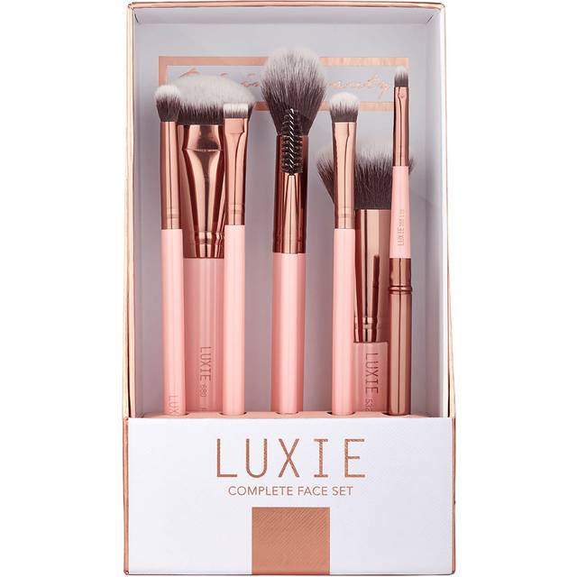 Luxie I0144062 Rose Gold Complete Face Brush Set for Women - 8 Piece