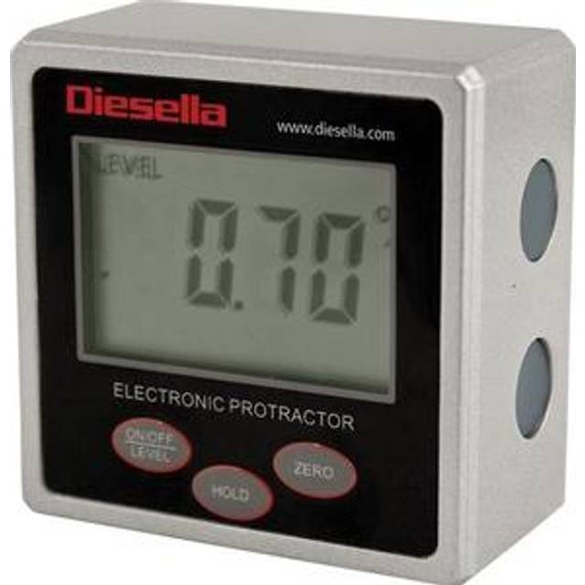 IP54 Digital vinkelmåler 4x90° 51x51x32 mm med magnet på 3 sider