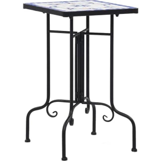 Mosaic Side Table Terracotta and White Ceramic Vidaxl