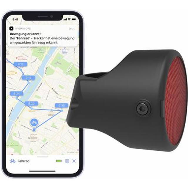 Invoxia Bike Tracker – GPS-tracker stöldskydd för cyklar – reflektor med alarmfunktioner i realtid – Inkluderar 3-års prenumeration – upp till 3 månaders batteritid – lätt och diskret – vattentät