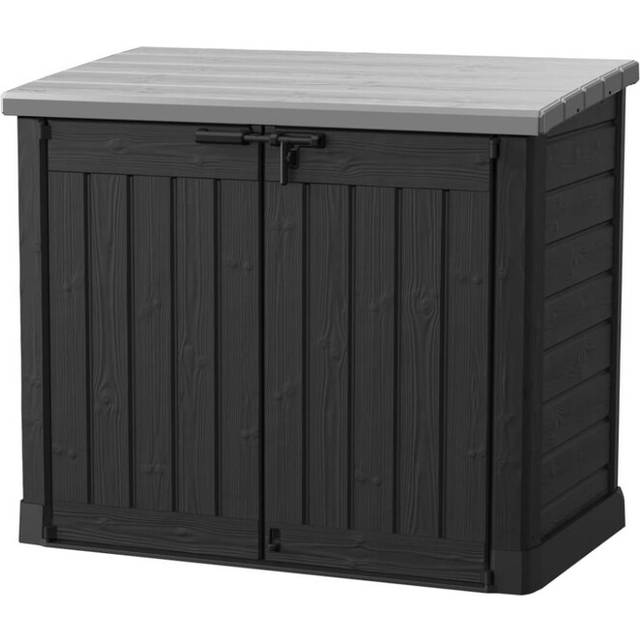 Keter Hideaway 1200L Storage Shed - Grey, Grey