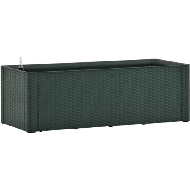 Upphöjd odlingslåda med självbevattning grå 100x43x33 cm