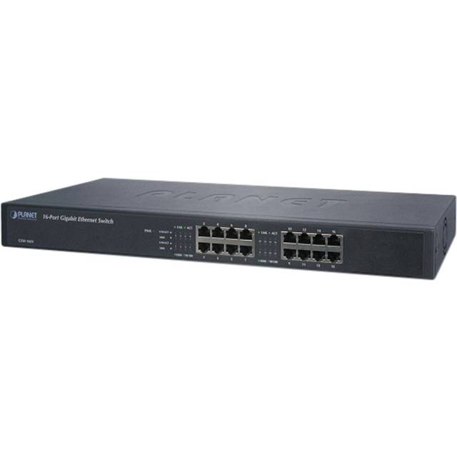 PLANET GSW-1601 network switch Unmanaged Gigabit Ethernet (10/100/1000) 1U Blue