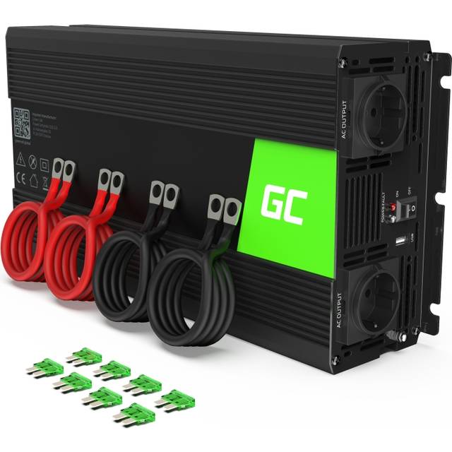 Green Cell® 2000W/4000W 12V till 230V Ren Sinusvåg Volt Spänningsomvandlare strömomvandlare effektomvandlare Pure Power Inverter DC AC växelriktare effektinverterare Inverterare Bil omvandlare