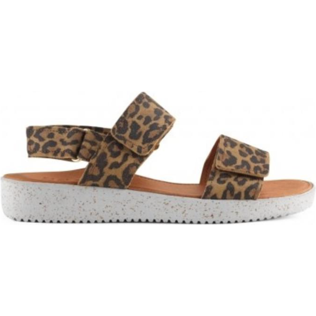 Nature leopard sandal med ljus sula - 37