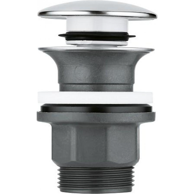 GROHE Clicker Pop Up Basin Waste L Mushroom Push Click Clack Slotted
