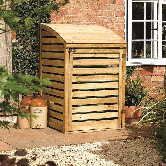 Natural Timber Single Bin Store Rowlinson