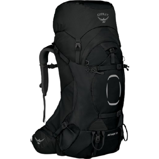 Osprey Aether 55L vandringsryggsäck (herr) - Black, L/XL