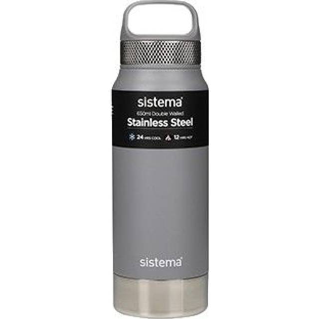 Hydrate Stainless Steel Water Bottle 650 Ml Bpa-Free Double Wall Vacuum Insulated Metal Water Bottle Keeps Liquid Hot (12 Hours) & Cool (24 Hours)