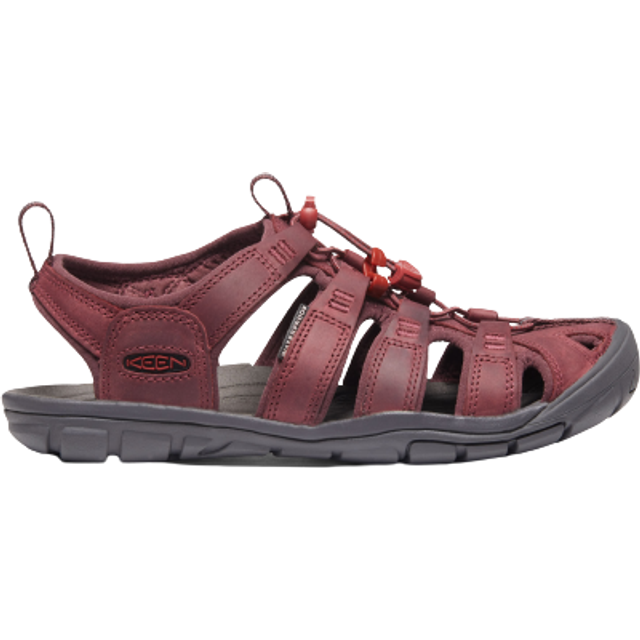 Keen Clearwater CNX Leather Leather Women's Slingbacks Sandals - Wine Red Dahlia - UK 4.5