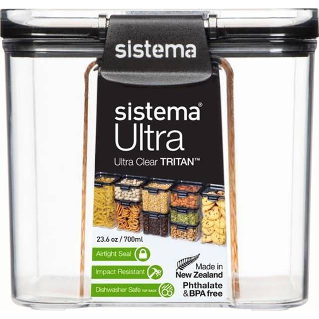 Sistema Ultra 700ml Square Tritan Canister, Clear