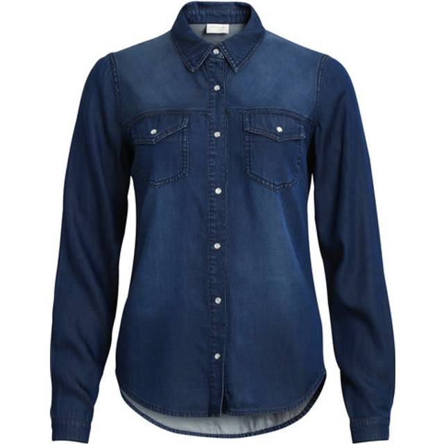 Long Sleeve Shirt - dark blue denim - M