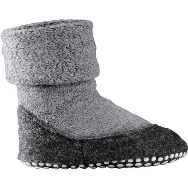 Falke Grey Wool Slipper Socks - 33-34