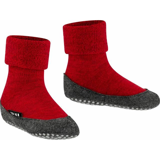 1 Pair Fire Cosyshoe Socks Kids Unisex 11-12 Kids (6-7 Years) - Falke - Red