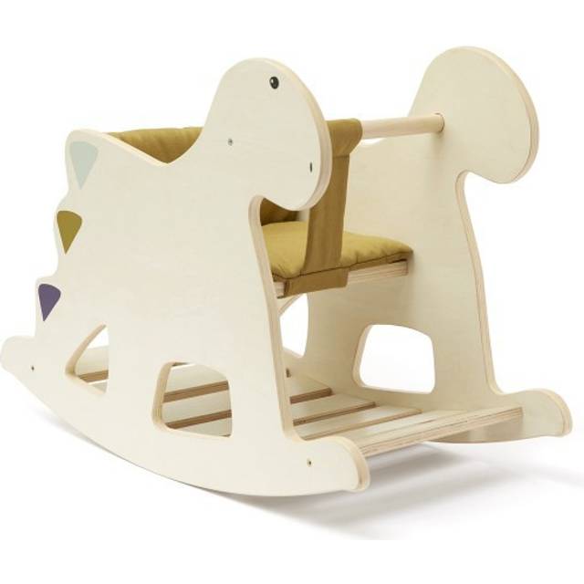 Kids Concept Gunghäst Dino trä NEO - Beige/Sand