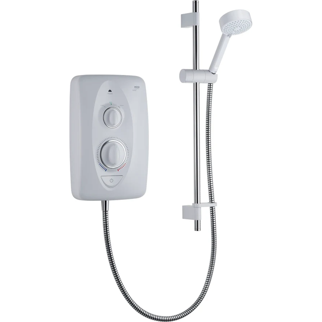 Mira Showers - Mira Jump Multi-Fit Electric Shower 7.5kw White Chrome Bathroom 1.1788.477