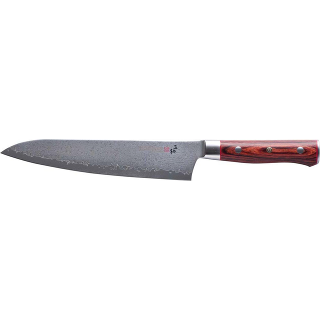Flame Classic Damascus Pro-Gyuto 21 cm - Stål och rödbrunt