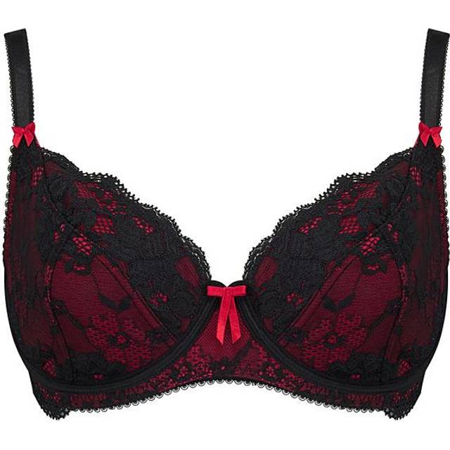 Pour Moi Amour Underwired Non Padded Bra - Black/Multi, Black/Multi, Size 34H, Women - Print
