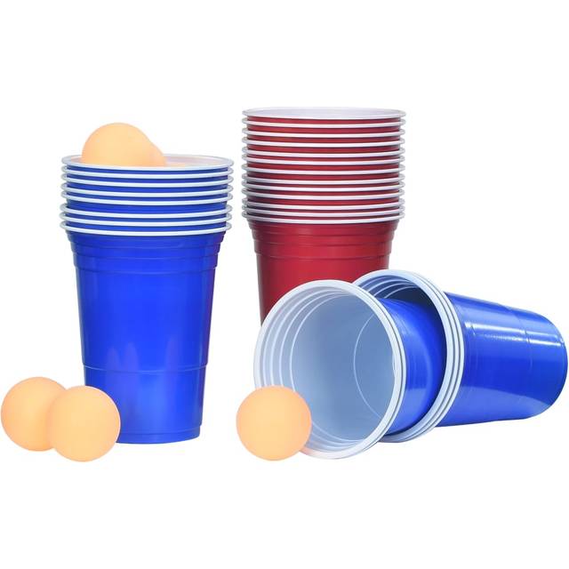 vidaXL Beer Pong Table Set 0.5 L Plastic