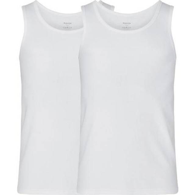 Resteröds 2-pack Bamboo Tank Top - White - Small * Kampanj *
