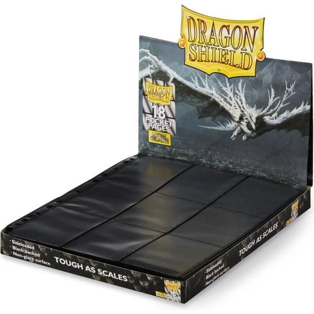 Dragon Shield 50Ct Box 18-Pocket Non-Glare Sideloading Pages (11-Holes)
