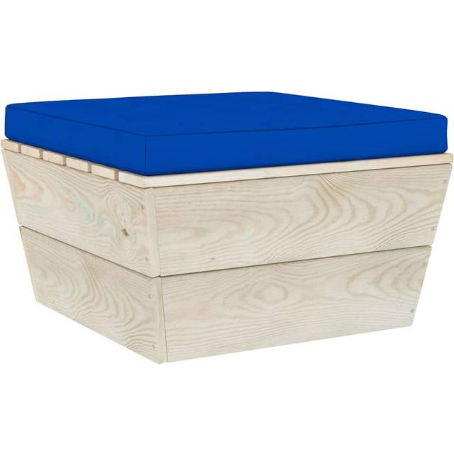Ottoman med dyna till pallsoffa impregnerat granträ