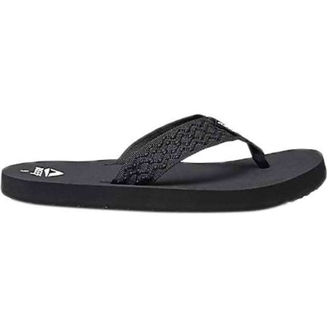 Reef Mens Smoothy Flip-Flop Black Textile - Size UK 12