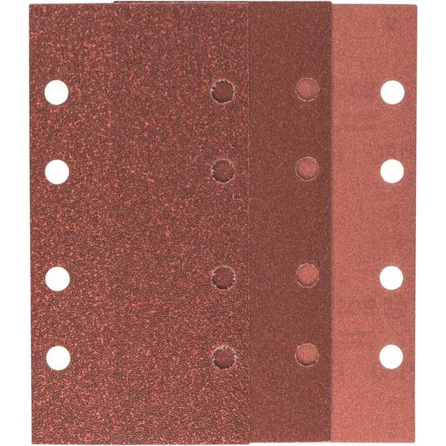 Bosch 2609256A86 Multi-Surface Mixed Grit Orbital Sander Sanding Sheets - Pack of 10