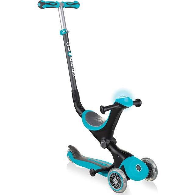 Globber - GO•UP DELUXE - Skalbar 3-hjulig skoter med säte för barn i åldern 15m+ till 6 år, intensiv rosa