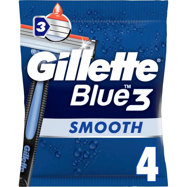 Gillette Blue3 Men&#39;s Disposable Razors x4