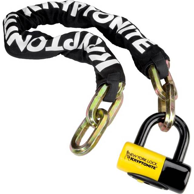 Kryptonite New York Fahgettaboudit Chain with NY Disc U-Lock Sold Secure Gold