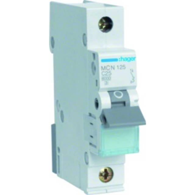 Miniatyrbrytare 1Pol C-Kurva 25A 6kA 230-240V IP20 Hager