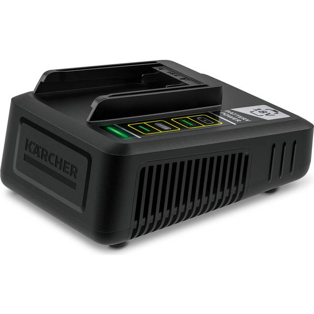 Kärcher snabbladdare Battery Power 18 V (80 procent batteriladdning på 44 minuter, för 18 V/2,5 Ah och 18 V/5,0 Ah, inkl. väggfäste), fast battery recharger