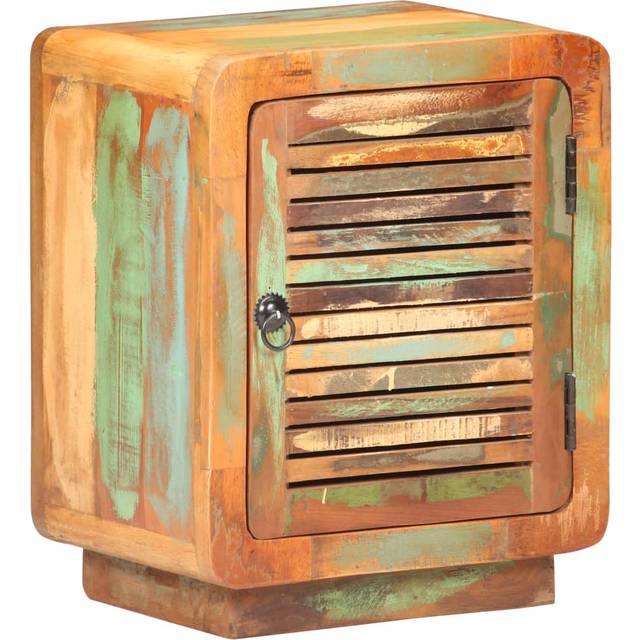 vidaXL Bedside Cabinet 40x30x50 cm Rough Mango Wood - Brown