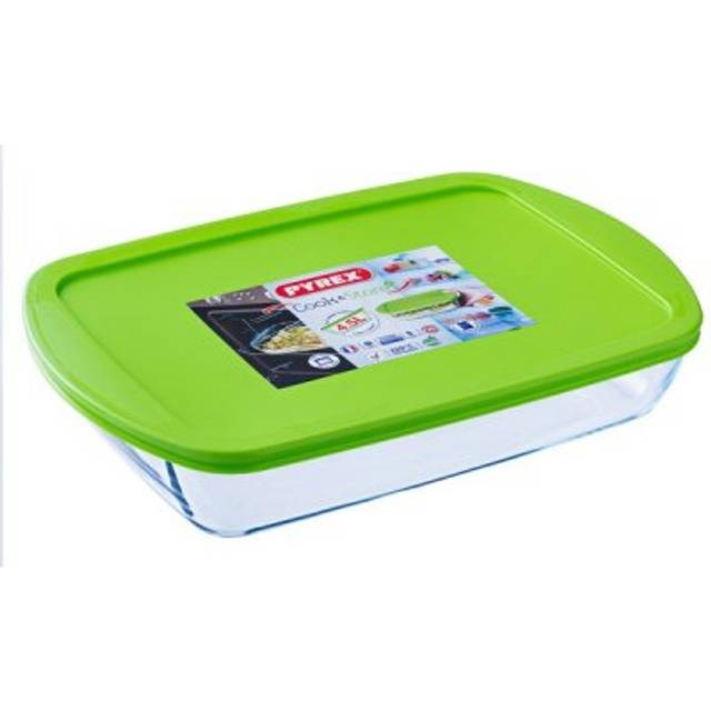 Pyrex Cook & Store Glass Rectangular Roaster Dish with Lid, 4.5L