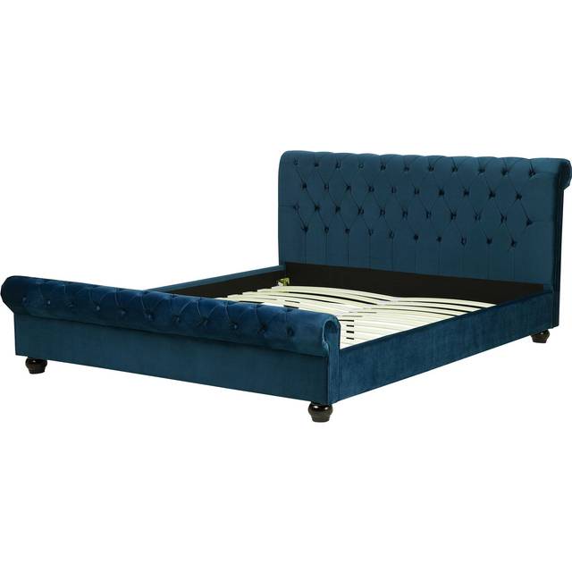 Bed Velvet AVALLON 160 x 200 cm (EU King Size) Black