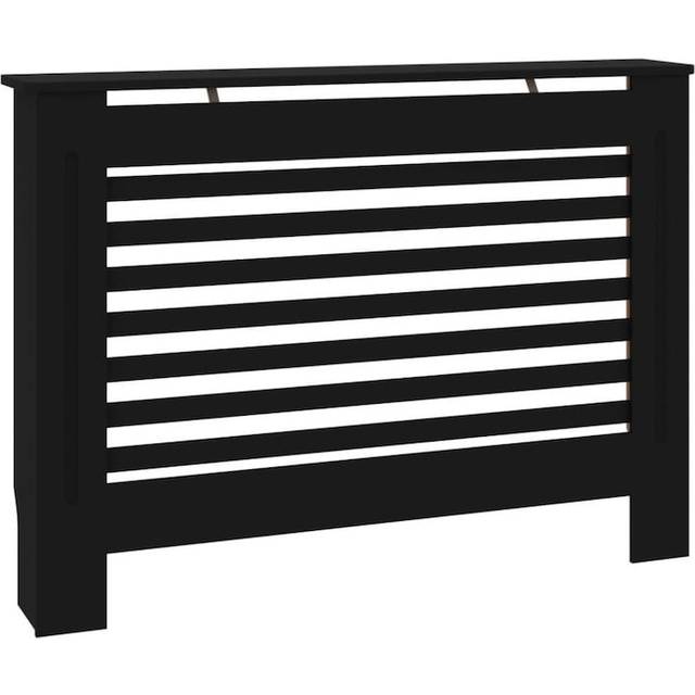 vidaXL Radiator Cover Black 112x19x81.5 cm MDF