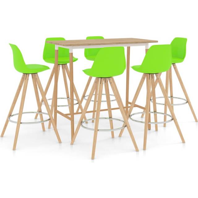 vidaXL 7 Piece Bar Set White