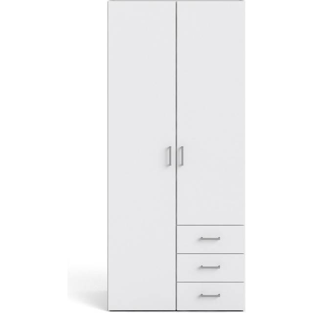 Florence Space 2 Door 3 Drawer White Wardrobe - Furniture To Go - 2 Door, 3 Drawer