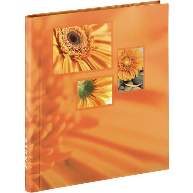 Large Self Adhesive Orange Flower Photo Album Case Book 20 Pages 6x4 '' Photos