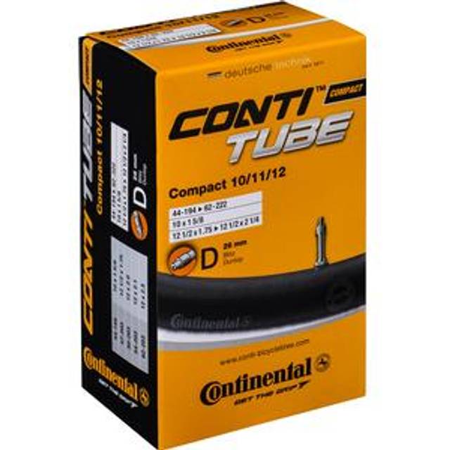Continental Compact Tube Fits 10 - 12 inch Wheels - Black